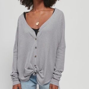 UO Waffle Tee in purple